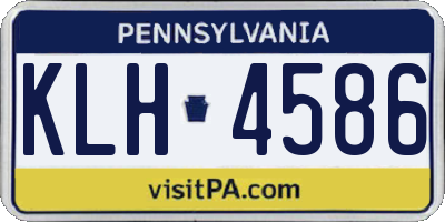 PA license plate KLH4586