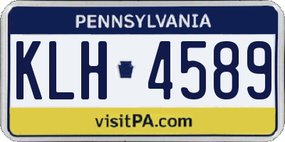 PA license plate KLH4589