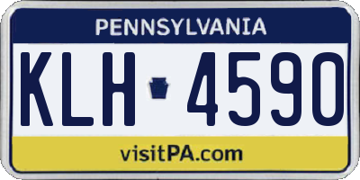 PA license plate KLH4590