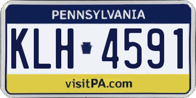 PA license plate KLH4591