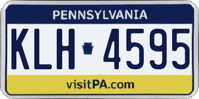 PA license plate KLH4595