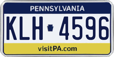 PA license plate KLH4596