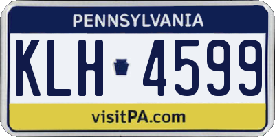 PA license plate KLH4599