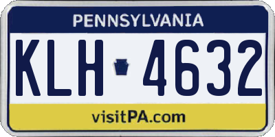PA license plate KLH4632