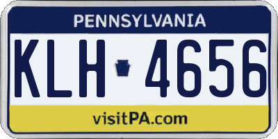 PA license plate KLH4656