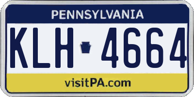 PA license plate KLH4664