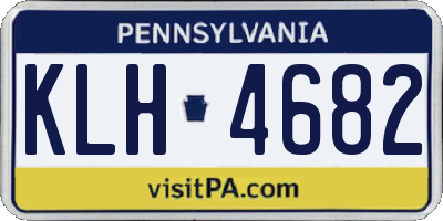 PA license plate KLH4682