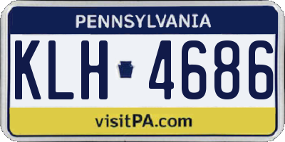 PA license plate KLH4686