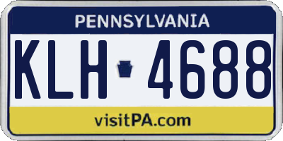 PA license plate KLH4688