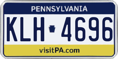 PA license plate KLH4696