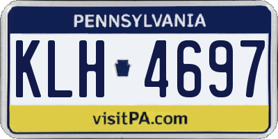 PA license plate KLH4697
