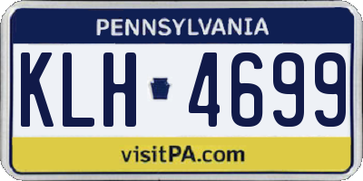 PA license plate KLH4699