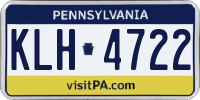 PA license plate KLH4722
