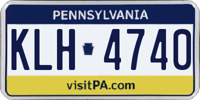 PA license plate KLH4740