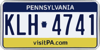 PA license plate KLH4741