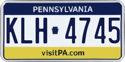PA license plate KLH4745