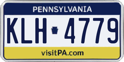 PA license plate KLH4779