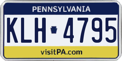 PA license plate KLH4795