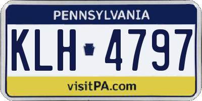 PA license plate KLH4797