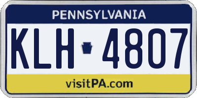 PA license plate KLH4807