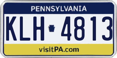 PA license plate KLH4813