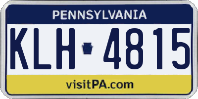 PA license plate KLH4815