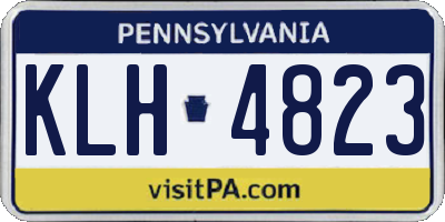 PA license plate KLH4823