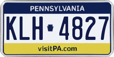 PA license plate KLH4827