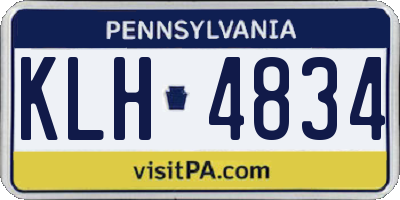 PA license plate KLH4834