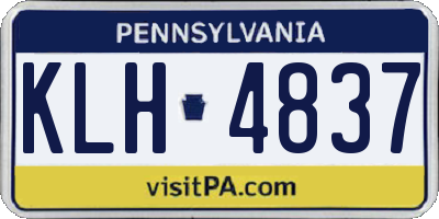 PA license plate KLH4837