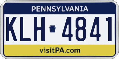 PA license plate KLH4841