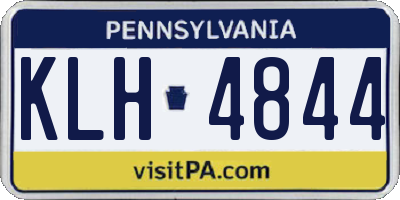 PA license plate KLH4844