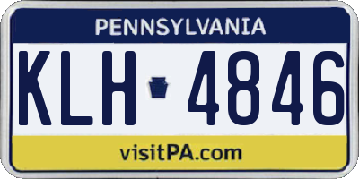 PA license plate KLH4846