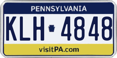 PA license plate KLH4848