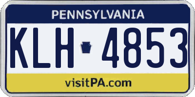 PA license plate KLH4853