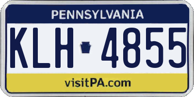 PA license plate KLH4855