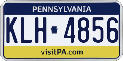 PA license plate KLH4856