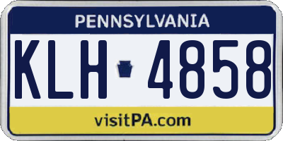 PA license plate KLH4858