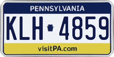 PA license plate KLH4859
