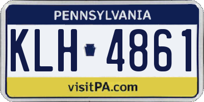PA license plate KLH4861
