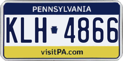 PA license plate KLH4866