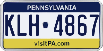 PA license plate KLH4867