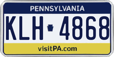 PA license plate KLH4868