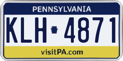 PA license plate KLH4871