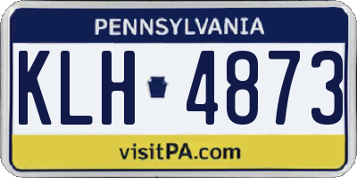 PA license plate KLH4873