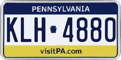 PA license plate KLH4880