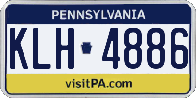 PA license plate KLH4886