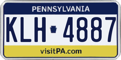 PA license plate KLH4887