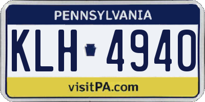 PA license plate KLH4940