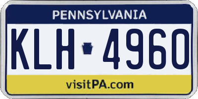 PA license plate KLH4960